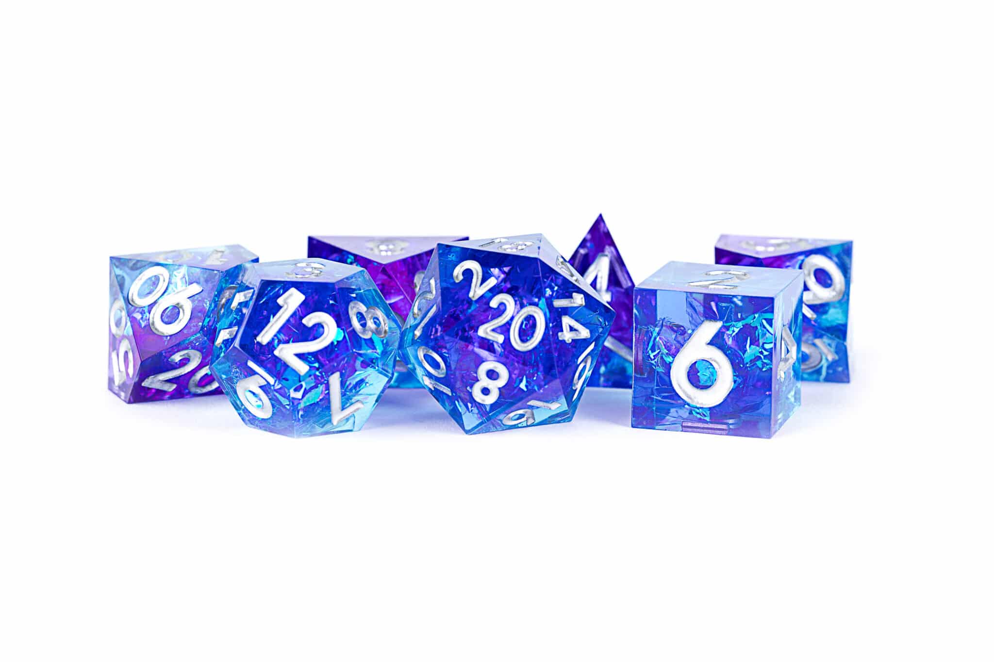 Oceanic Flare Sharp Edge Resin Dice 7 Piece image 0